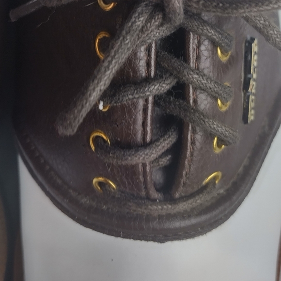 Dunlop Dry Classic Saddle Mens Leather Golf Shoes Size 9 M4750C White and Brown - Picture 8 of 16